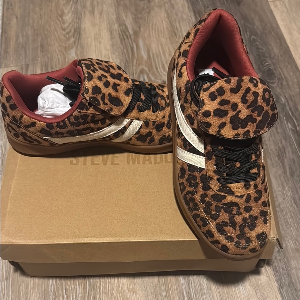 Steve Madden Brown Leopard Sneakers